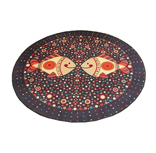 Office(Home) Chair Mat - Carpet Floor Protection - 80 cm Round Yoga Floor Mat,E