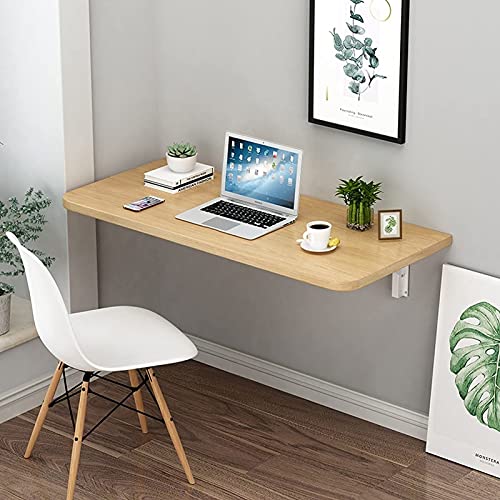 KEppd Breakfast Bar Table, Folding Wall Mounted Tables Fold-down Wall Table Kitchen Drop Leaf Dining Table Work Table | Small Space Saving Hangin