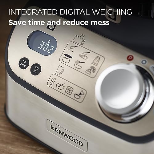 Kenwood MultiPro Express Weigh Food Processor, 8 Processing Tools, Variable Speed with Pulse Function, Integrated Digital Scales, Capacity 3L, FD