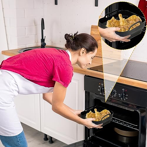 EcoNour Premium Silicone Air Fry Liners for Ninja AF400UK 9.5L & Tower T17088-21 x 16 x 4.5 cm Ninja Air Fryer Liners - Made Specifically for the