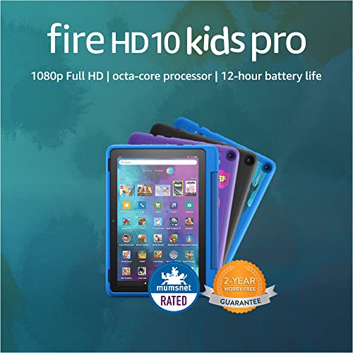 Amazon Fire HD 10 Kids Pro tablet | for ages 6-12 | 10.1", 1080p Full HD, 32 GB | Doodle Kid-Friendly Case
