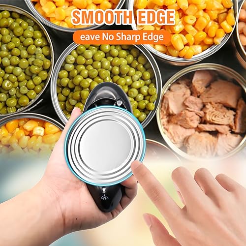 Electric Can Opener,One Touch Switch Automatic Can Open,No Sharp Edges,Easy Electric Tin Openers Open Most Cans,Best Kitchen Gadgets Electric Can