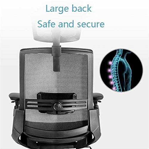 n/a Home Office Ergonomic High Back Desk Chair, Breathable Mesh Recline Computer Task Work Chair with Adjustable Height and Armrest Lumbar Head S