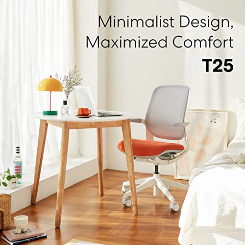 SIDIZ T25 Small Ergonomic Office Chair : Home Office Desk Chair for Petite Adults (4' 9" or Over), Adjustable Seat Height, Weight-Activated Auto