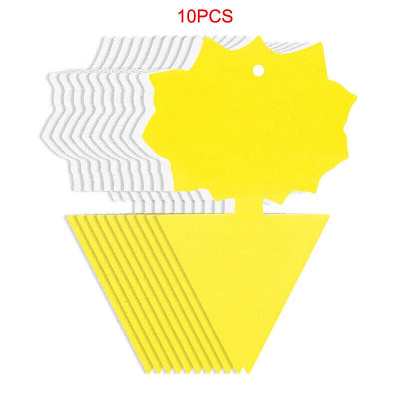 30Pcs Yellow Sticky Fly Trap Paper Fruit Flies Insect Aphids Glue Catcher Bug White Flies, Mosquitos, Fungus Gnats Indoor Outdoor Hanging Trapper