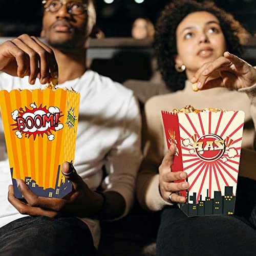 JeVenis Superhero Party favors Bags Superhero Popcorn Boxes Superhero Party Supplies Superhero Birthday Decoration