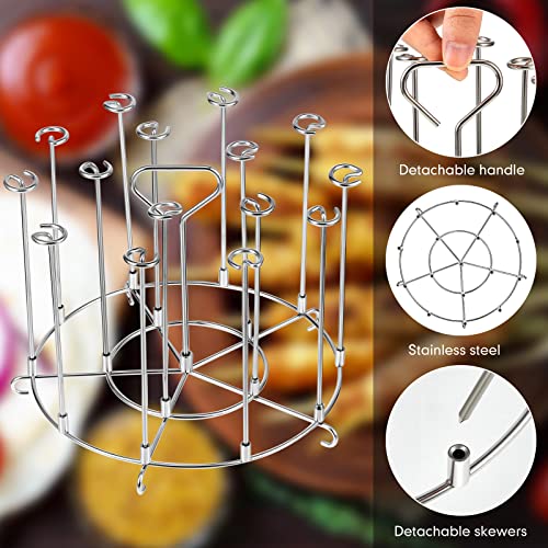 Stainless Steel Skewer Stand Kebab Skewers Rack Air Fryer Accessories Grill for 8 qt Air Fryer, for Kitchen Cooking BBQ