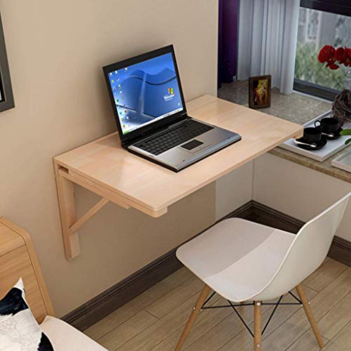 MYYINGELE Simple Household Folding Table, Wall-Mounted Dining Table, Home Office Children Study Desk, Small Square Table With 2 Brackets, Writing