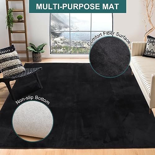 QQpony Chair Mat for Hard Floor, 75" x 60" Large Chair Mat for Hardwood Floor, Flannel Fabric Desk Rug for Hard Surface, Protector Floor Chair Ma