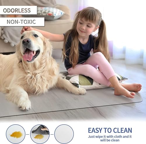 Office Chair Mat for Hardwood Floor, 48"×36" Clear Office Floor Mat, Computer&Desk Chair Mat, PVC Heavy Duty Floor Protector Chair Mats for Rolli