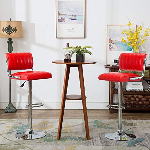 LZQDM Mid Back Task Chair Low Back Leather Swivel Office Chair Computer Desk Chair Retro with Armless Ribbed