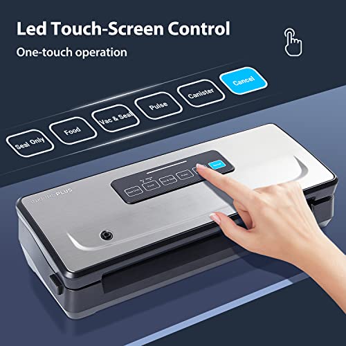 INKBIRD Vacuum Sealer Machine with Seal Bags and Starter Kit,Automatic Food Sealer Machine for Food Preservation,Dry/Moist/Pulse/Canister Mode Va