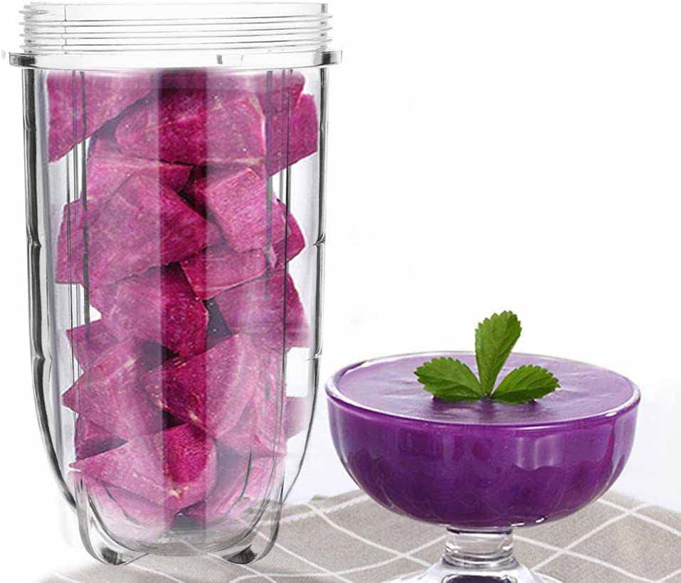 DDSHUN 18oz Juicer Cups Large Cups Clear Blender Cups Compatible for Nutribullet Replacement Parts 600W/900w Blender Juicer Accessories for Nutri