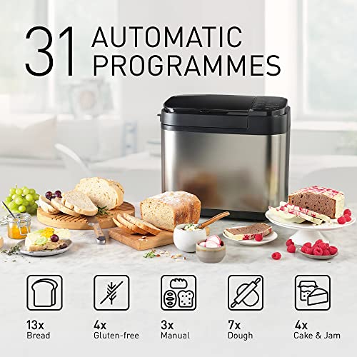 Panasonic SD-YR2550SXC Fully Automatic Breadmaker, Horizontal Design and Yeast Dispenser, 31 Automatic Programmes,, Dual Temperature Sensors, 13
