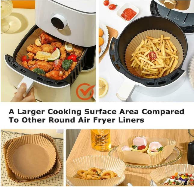 AM Store 1 Disposable Air Fryer Liners, 6.3 inches 50PCS, Parchment Paper for Air Fryer, Square Air Fryer Liners Disposable, Airfryer Liners, Air