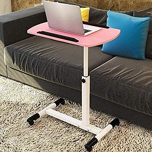 JYDQM Pink Folding table Garden Tables dining table Tables,Portable Adjustable Height Laptop Desk Bed Sofa Pc Stand Lapdesks Wheels Home Furnitur