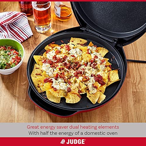 Judge Electric Pizza Oven. Energy Efficient Pizza Maker, Perfect Crepe, Pancake and Omelette Maker Non Stick Fast Heating Multicooker, 30cm Indoo