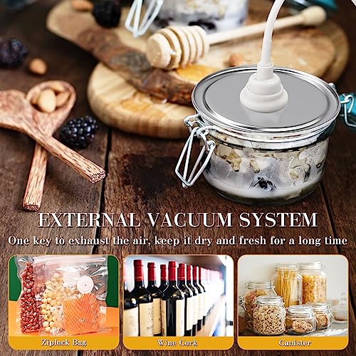 AMLGG Vacuum Sealer, Dry/Moist Vacuum Sealer Machine Automatic Air Sealing System for Sous Vide Cooking and Food Storage with 15 Vacuum Sealer Ba
