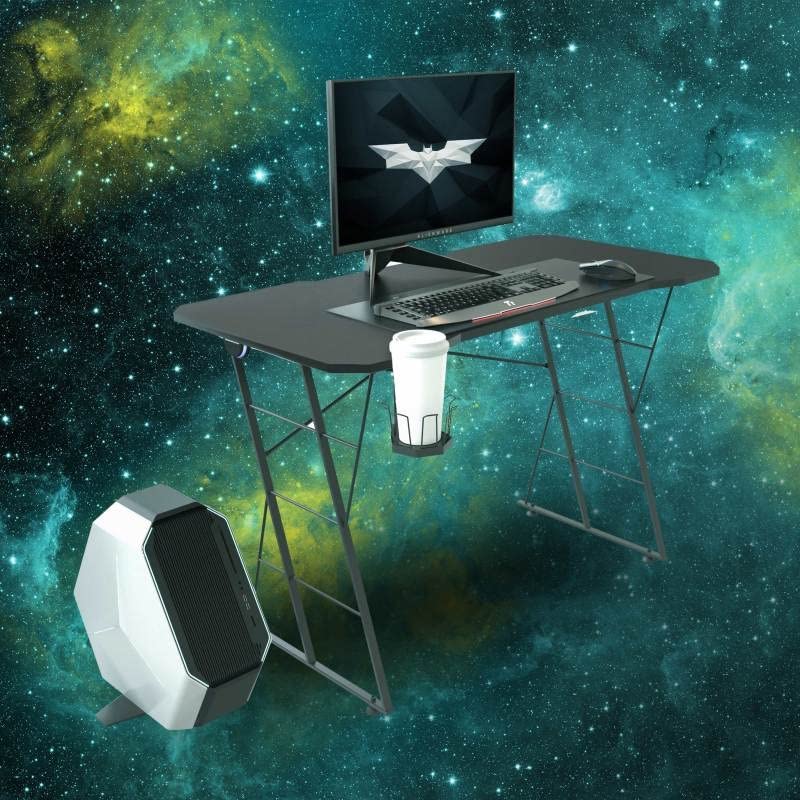 N/A Ergonomic Gaming Computer Desk With Cup Holder Home Desk For Dormitory Study Office Game Room (Color : A)