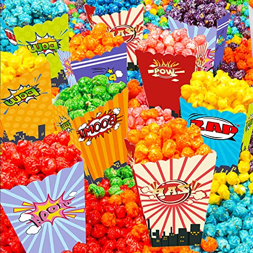 JeVenis Superhero Party favors Bags Superhero Popcorn Boxes Superhero Party Supplies Superhero Birthday Decoration