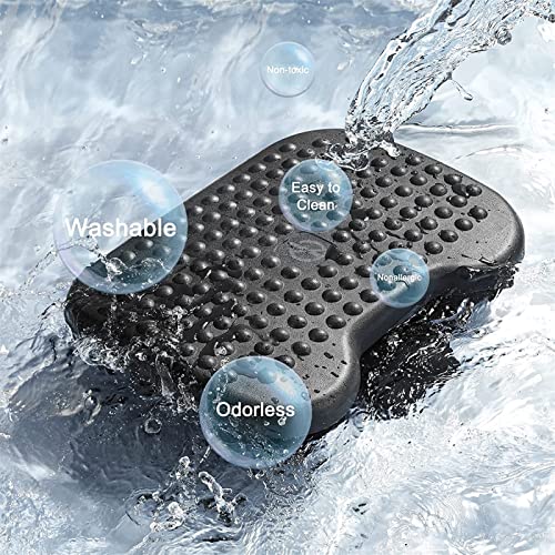 luoyipink Ergonomic Under Desk Foot Rest, 3 Adjustable Height Footrest with Textured Surface, Suitable for home, office, airplane, travel, 18x14x