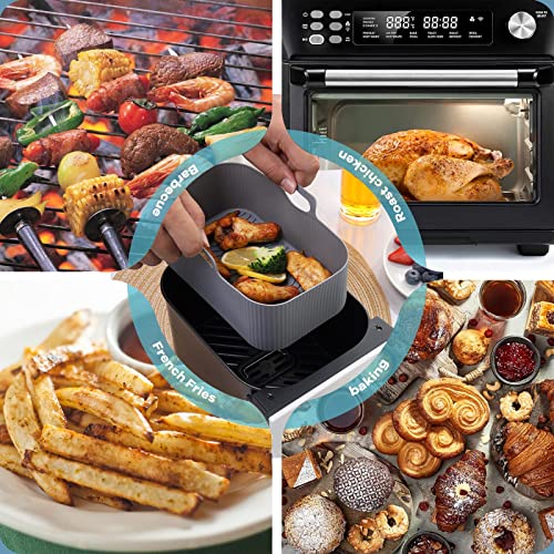 Silicone Air Fryer Liners for Ninja Air Fryer Dual, Ninja Air Fryer Accessories, Reusable Air Fryer Silicone Liner, Airfryer Liners Airfryer Acce