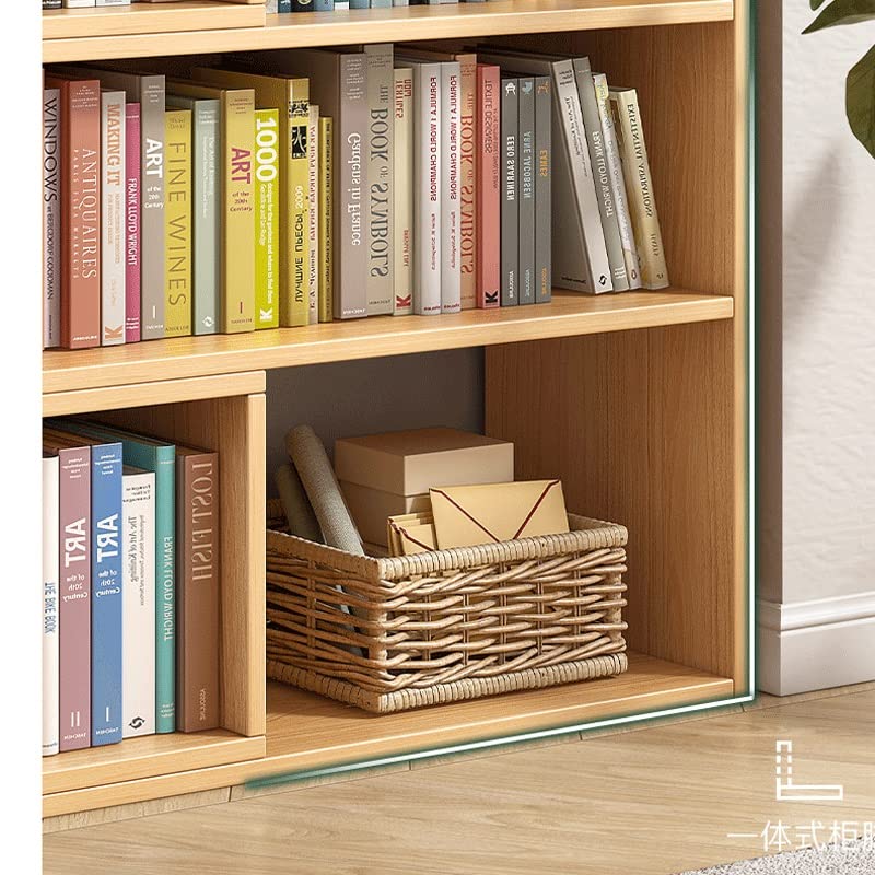 MJWDP Simple Bookshelf Shelf Wall Home Bedroom Storage Cabinet Office Study Bookcase Bookshelf Storage (Color : D, Size : 90cm)