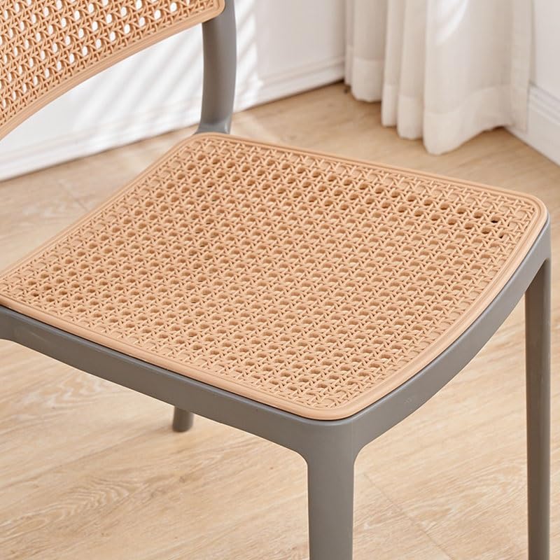 LEIGE Plastic Chair Waiting Backrest Furniture Dining Chairs Comfortable Minimalist Adults Relaxing Chair (Color : Argento, Size : Light Grey)