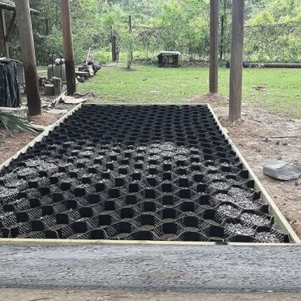 ELzEy Garden Retaining Wall Grid Stabilizer Ground Grid Polyethylene, Shed Base Grid Gravel Stabilizer For Patios, Sheds, Sloped (Size : 6m x 6m
