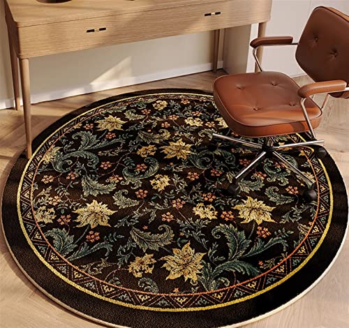 Liveinu Office Chair Mat for Hardwood & Tile Floor, Round Computer Gaming Rolling Chair Mat, Under Desk Low-Pile Rug, Large Anti-Slip Floor Prote