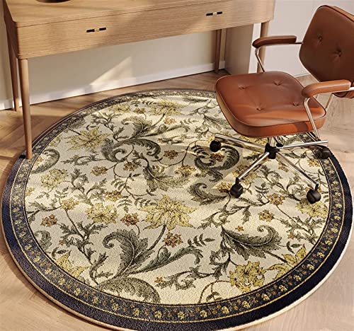 Liveinu Office Chair Mat for Hardwood & Tile Floor, Round Computer Gaming Rolling Chair Mat, Under Desk Low-Pile Rug, Large Anti-Slip Floor Prote