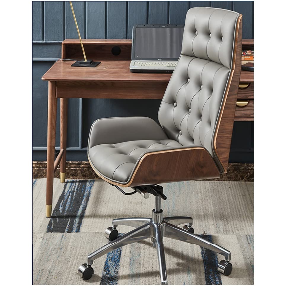 NXYJD Executive Massage Ergonomic Swivel High Back Thick Cushion PU Leather Office Chair