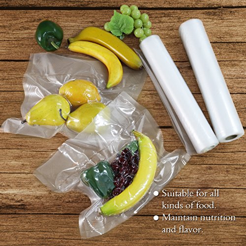 Becko Vacuum Sealer Rolls for Foodsaver and Sous Vide, BPA Free and FDA Approved, Freely Tailored, Fit For Most Vacuum Sealers - 28cm (W) x 6m (L