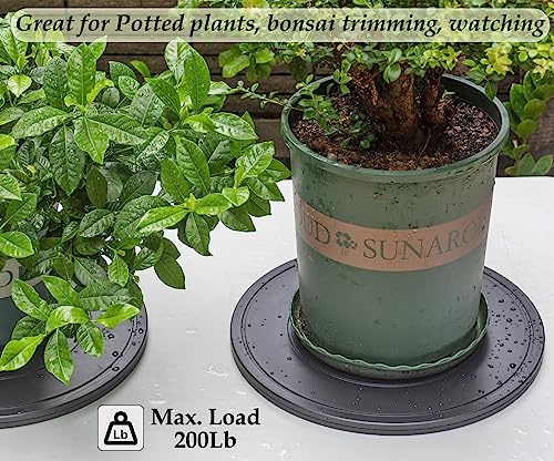 Famgee 16 Inch Lazy Susan Turntable Heavy Duty Rotating Swivel Stand Lazy Susan with Steel Ball Bearings for Flat Panel Monitors, Computer, TV, S