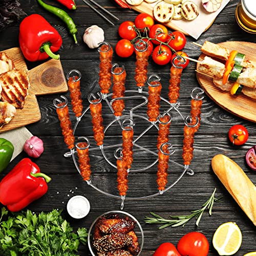 Stainless Steel Skewer Stand Kebab Skewers Rack Air Fryer Accessories Grill for 8 qt Air Fryer, for Kitchen Cooking BBQ