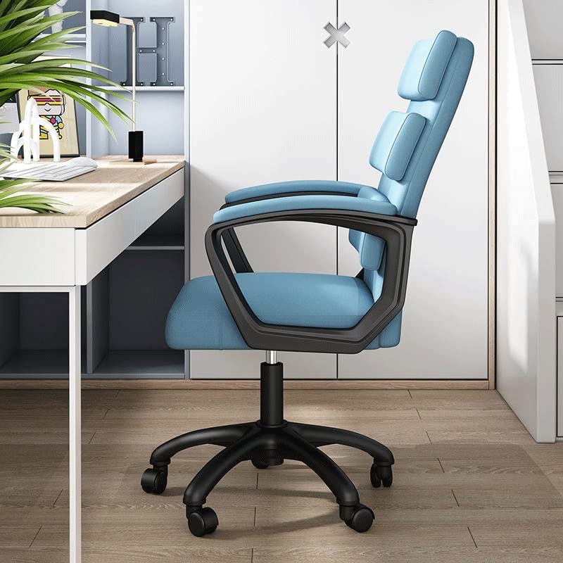 N/A Computer Chair Backrest Leisure Chair Comfortable Stool Office Chair Long Student Study Chair computer chair (Color : Argento, Size : Talla �