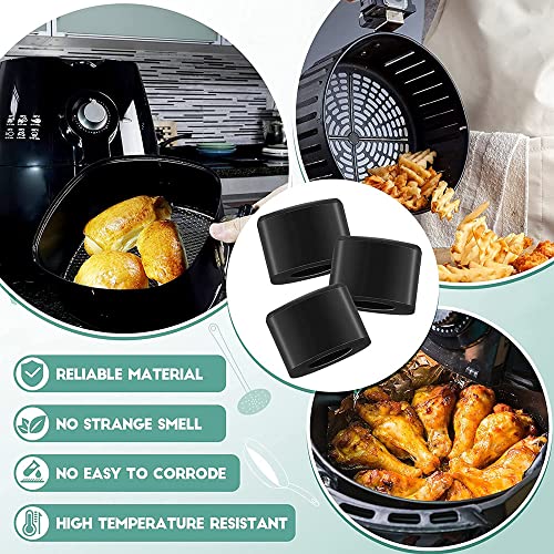 Air Fryer Rubber Bumpers, Air Fryer Tray Rubber Replacements Accessories, Non-Scratch Protective Covers for Air Fryer Pan