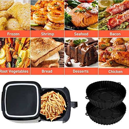 Air Fryer Silicone Pot, 7.5inch Reusable Air Fryer Liners, Air Fryer Accessories, Air Fryer Silicone Liner, Airfryer Liners Air Fryer Basket Fits
