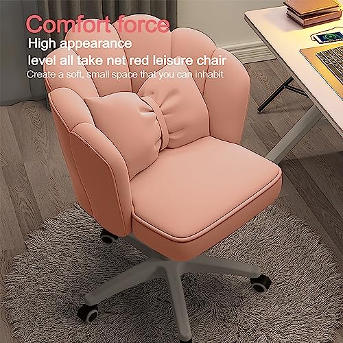 Office Chair Cute Petal Desk Chair, Modern Fabric Home Butterfly Chairs Height Adjustable Chair Makeup Chairs Computer Chairs