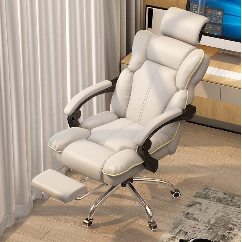 SDFGH Computer Chair Home Boys And Girls Can Adjust The Live Gaming Chair Boss Chair Lazy Swivel Office Chair