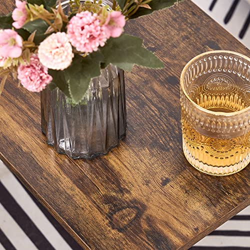 HOMCENES Vintage Printer Stand, Industrial Printer Table Rack, Desktop Mobile Printer Cart, Storage Rack Under Desk, Sturdy Little Printer Desk,