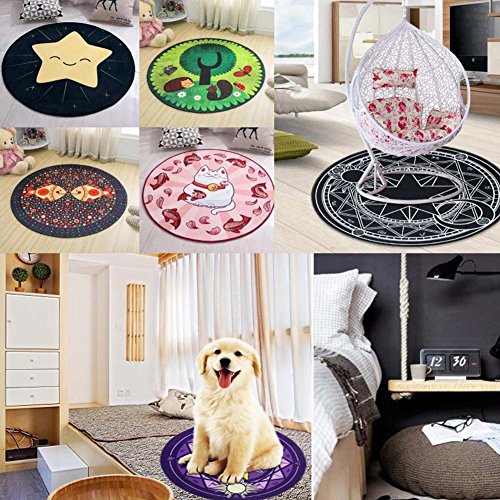 Office(Home) Chair Mat - Carpet Floor Protection - 80 cm Round Yoga Floor Mat,E