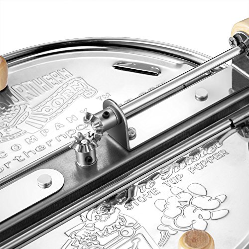 Great Northern Popcorn Company 6251 Northern Original Stainless Steel Stove Top 6 1/2 Kettle-Theater Popcorn at Home, Silver, 6 Quart