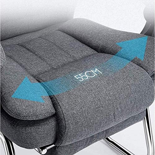 WALNUT Ergonomic Office Recliner Chair with Lumbar Support Modern Simple Leisure Chair Study Chair Fabric Office Chair Bow Chair (Color : Black)