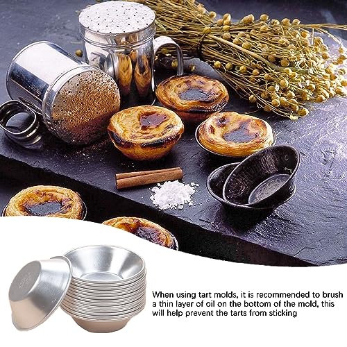 Aluminum Egg Tart Mould, 14PCS Mini Yorkshire Pudding Tin for Air Fryer, Air Fryer Ramekins, Air Fryer Yorkshire Pudding Tin, Metal Ramekins for