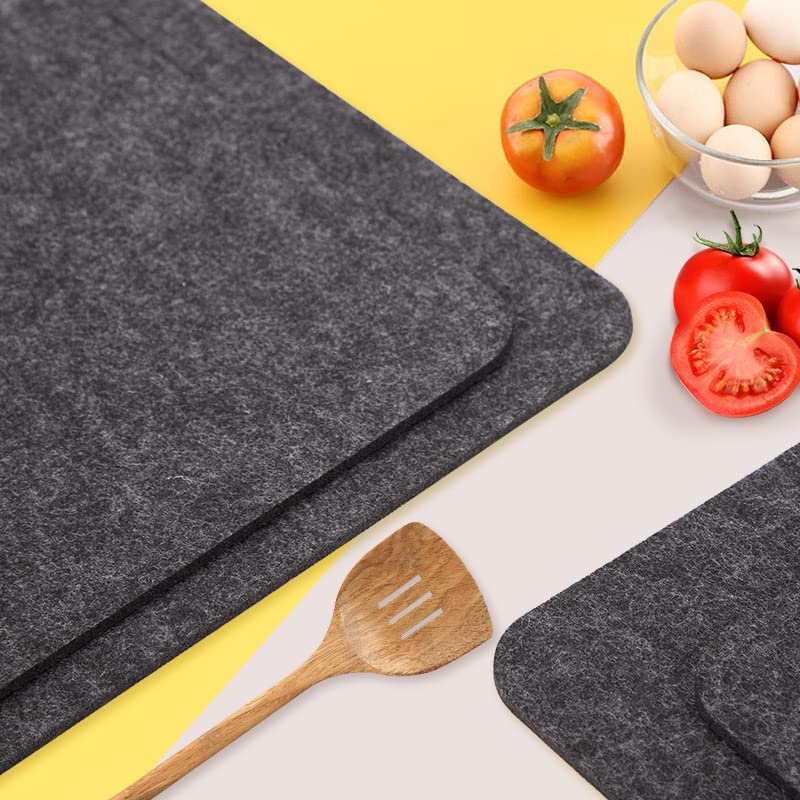 Heat Resistant Mat for Air Fryer, 2 PCS Heat Protector Mat with Appliance Sliders Function for Ninja Air Fryer, Salter Air Fryer,Coffee Maker,Mic