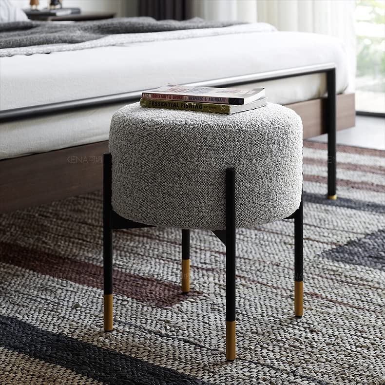 N/A Nordic Soft Bag Makeup Stools Leisure Lazy Living Room Shoe Changing Stool Ottomans Bedroom Furniture Sofa Stool